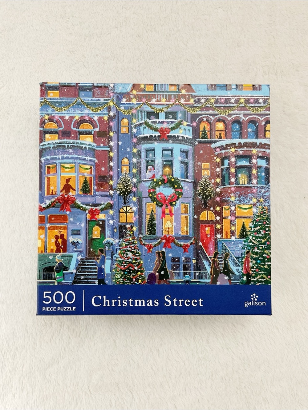 Galison Christmas Street 500 Piece Puzzle Sealed Pieces Open Box